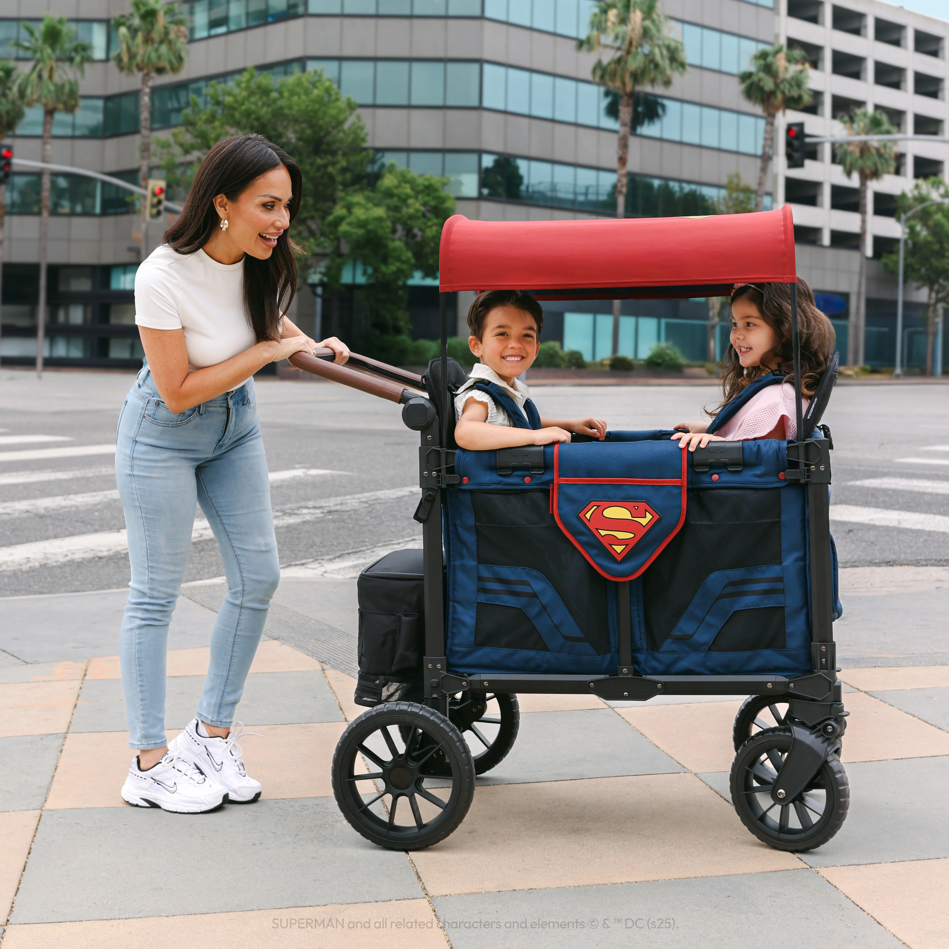 Superman W2 Luxe Pro Stroller Wagon (2 Seater) - Image 9