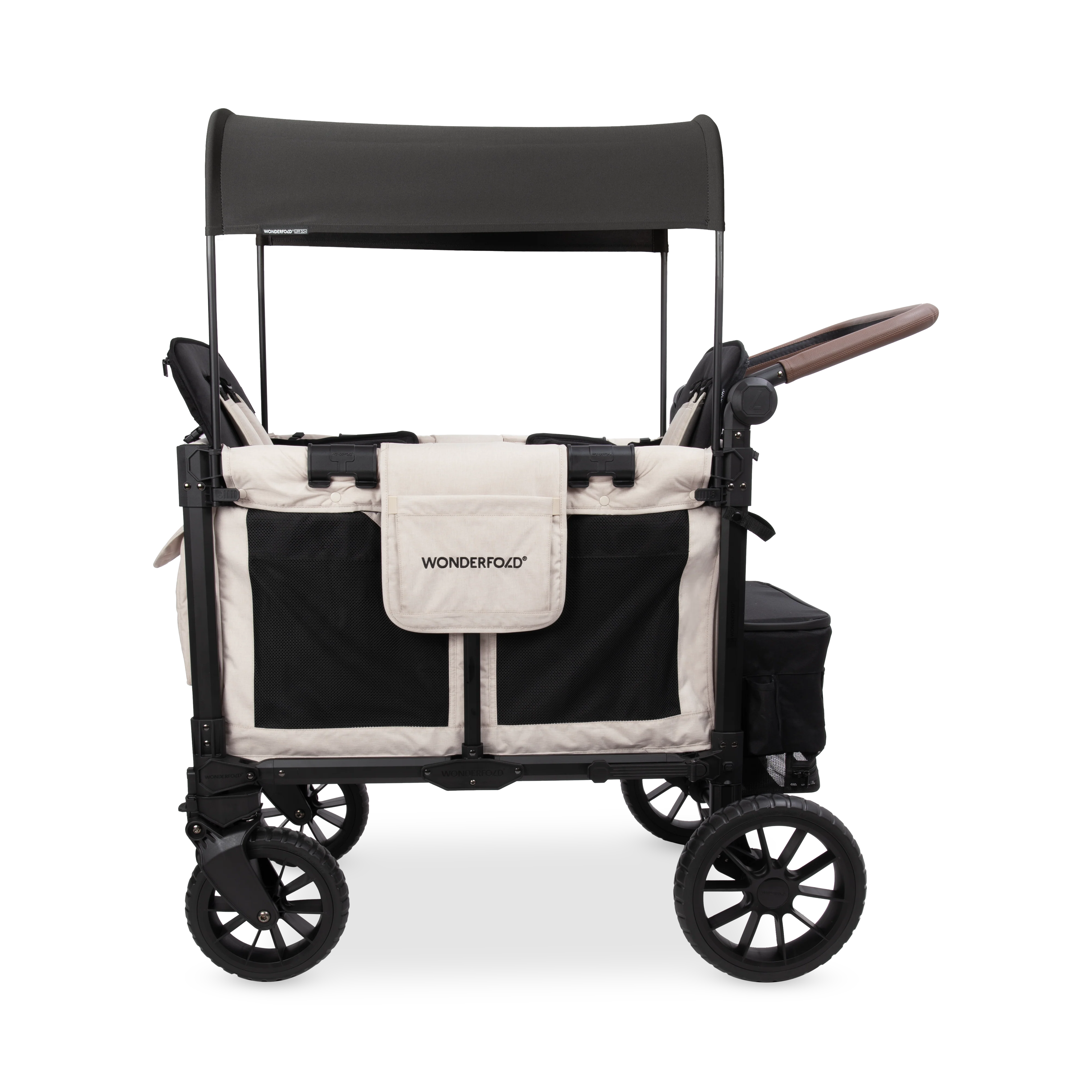W2 Luxe Pro Stroller Wagon (2 Seater) - Sandy Beige - Image 3