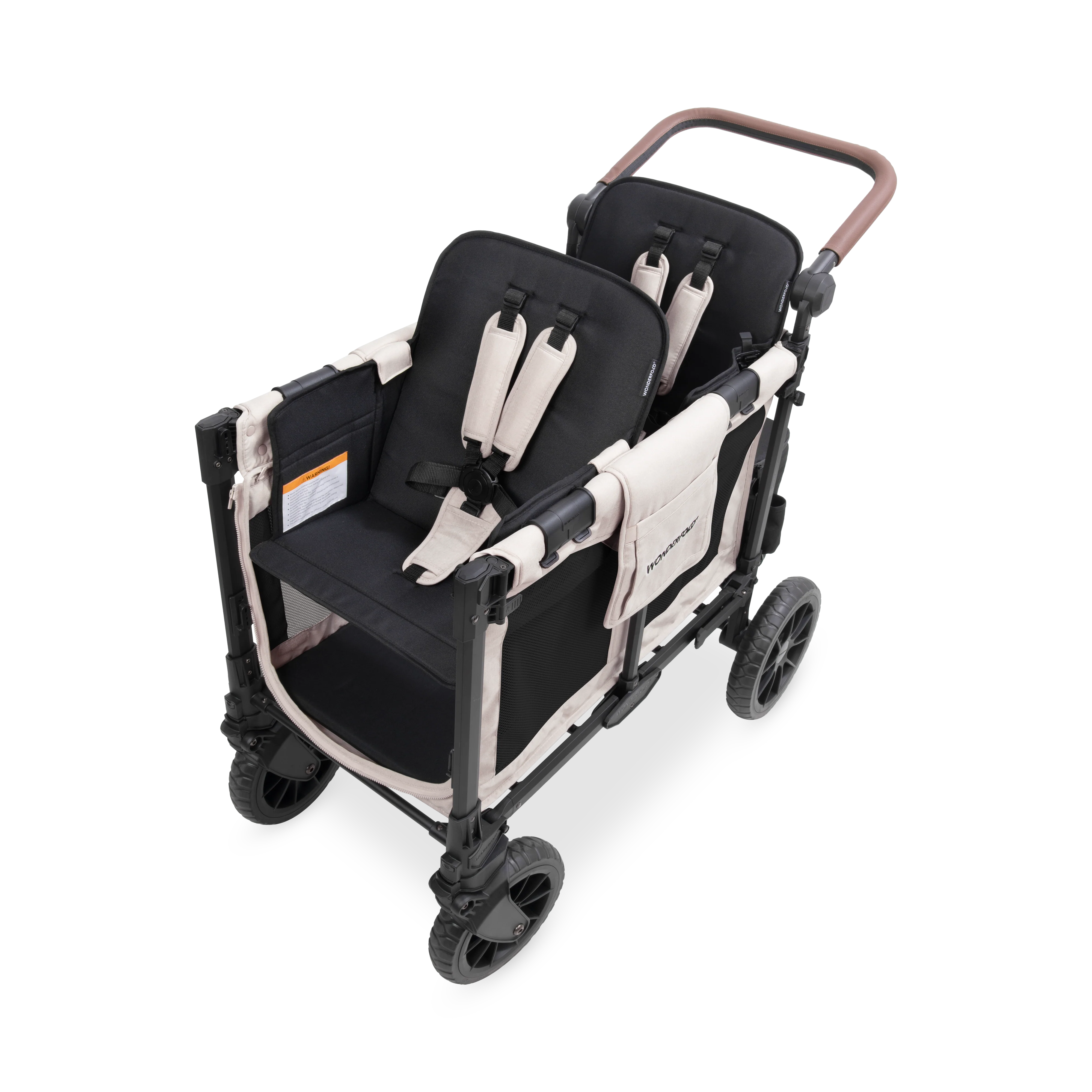 W2 Luxe Pro Stroller Wagon (2 Seater) - Sandy Beige - Image 6