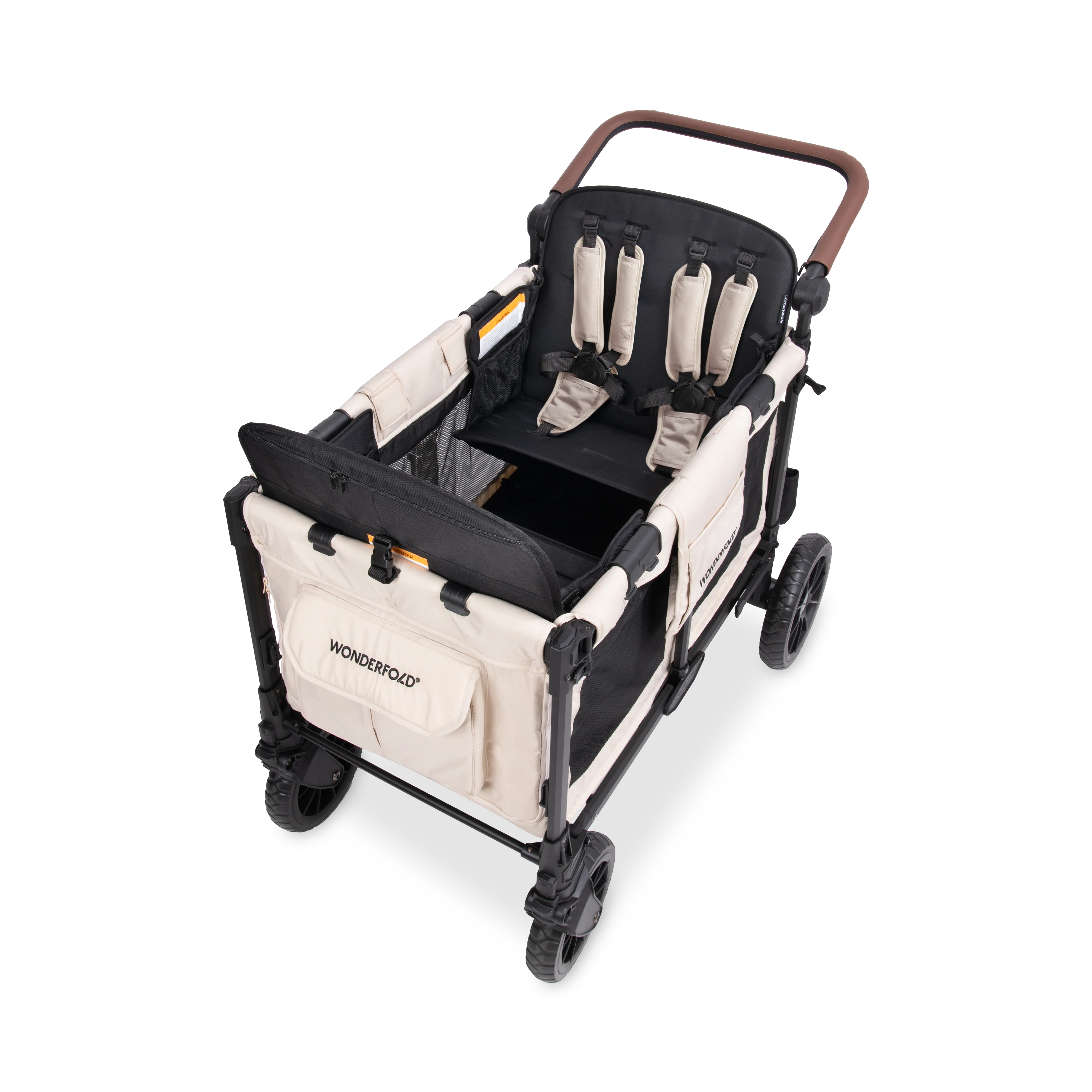 W4 Luxe Pro Stroller Wagon (4 Seater) - Sandy Beige - Image 5