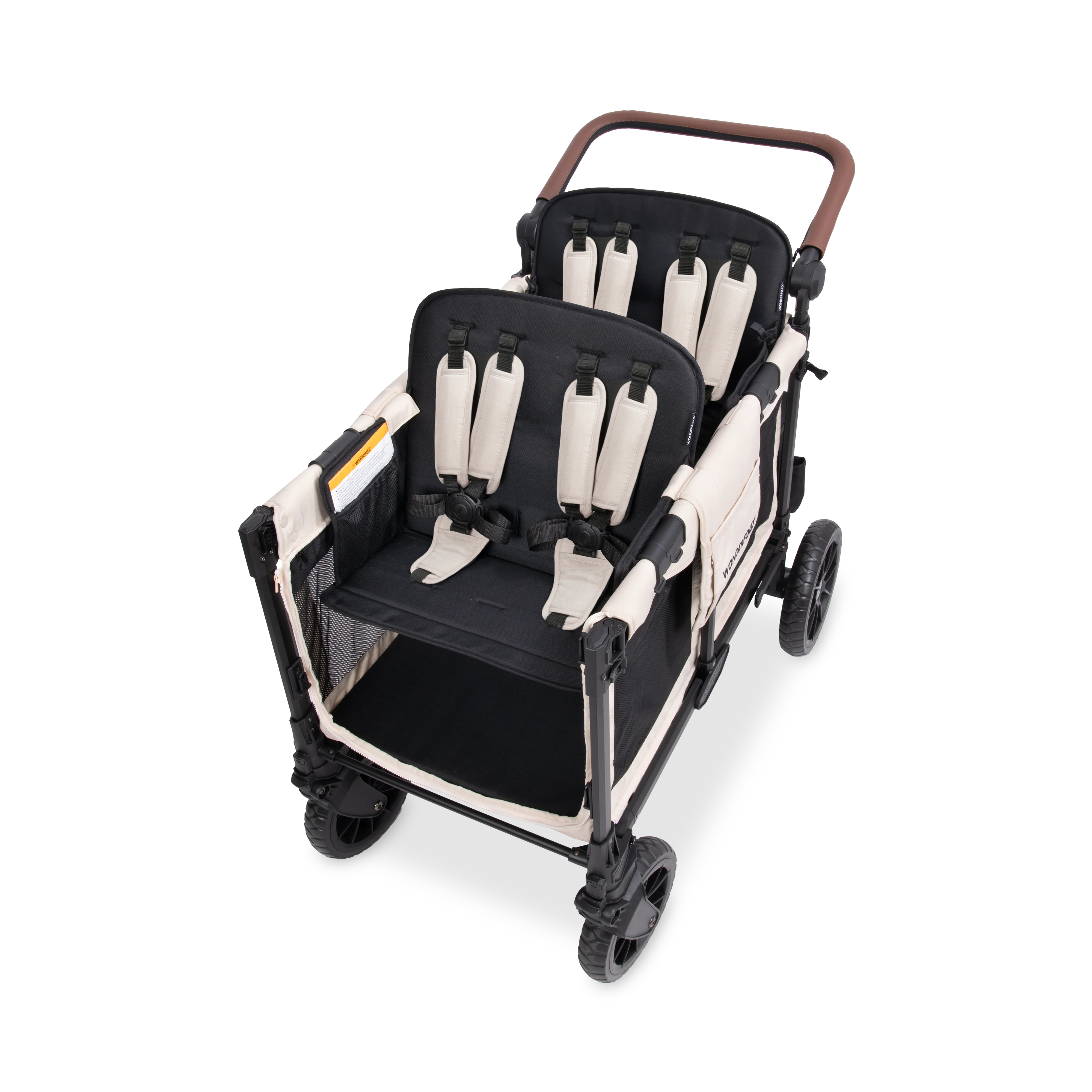 W4 Luxe Pro Stroller Wagon (4 Seater) - Sandy Beige - Image 6
